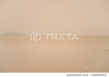Beautiful sea of summer background and sunset in the evening time. 84660942
