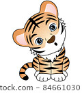 Cute tiger kid illustration 03 84661030