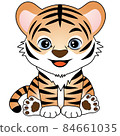 Cute tiger kid illustration 01 84661035