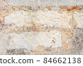 Old brick wall texture pattern. Vintage cement background material 84662138