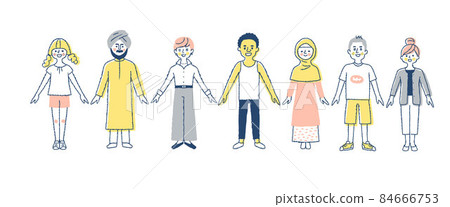 People of various races whole body People of various races whole body 84666753