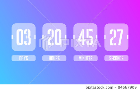 Countdown web site vector flat template digital clock timer background for coming soon or under construction design. Vector Countdown web site vector flat template digital clock timer background for coming soon or under construction design. Vector 84667909