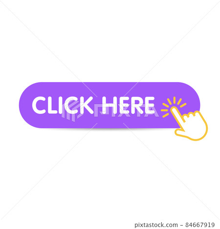 Click here button with hand pointer clicking....-插圖素材 [84667919] - PIXTA圖庫