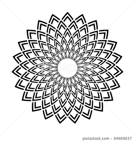 Abstract decorative geometric circle pattern. Abstract decorative geometric circle pattern. 84669037
