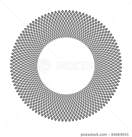 Decorative geometric circle pattern. Round frame. Decorative geometric circle pattern. Round frame. 84669041