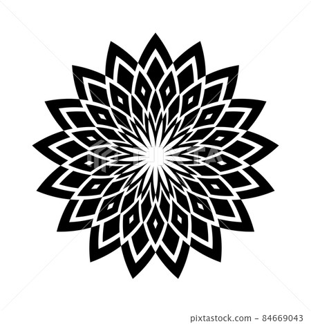 Abstract decorative geometric circle pattern. Abstract decorative geometric circle pattern. 84669043