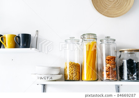 Zero waste kitchenware in cosy kitchen 84669287