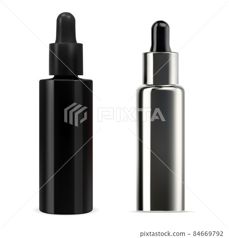 Black serum dropper bottle. Cosmetic aroma essence Black serum dropper bottle. Cosmetic aroma essence 84669792