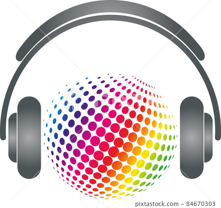 Headphones, equalizer, technology, music, logo  84670303