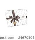 Present with a thank you message (illustration in chic colors) 84670305
