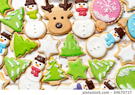 Christmas sugar cookies background 84670737
