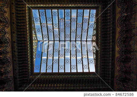 The Taourirt Kasbah El Glaoui at the town of Ouarzazate in south-central Morocco 84672586