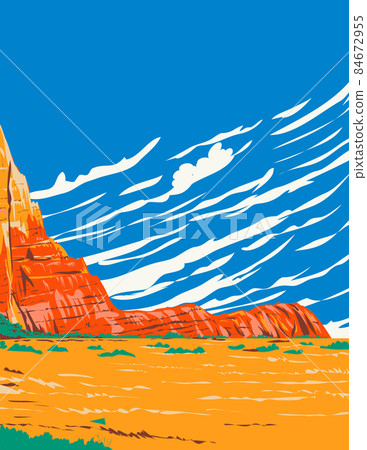 Box Canyon in Kodachrome Basin State Park in Utah USA WPA Poster Art Box Canyon in Kodachrome Basin State Park in Utah USA WPA Poster Art 84672955