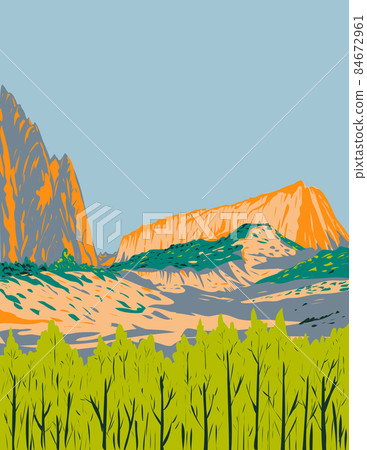 Echo Canyon State Park Located East of Pioche Nevada USA WPA Poster Art Echo Canyon State Park Located East of Pioche Nevada USA WPA Poster Art 84672961