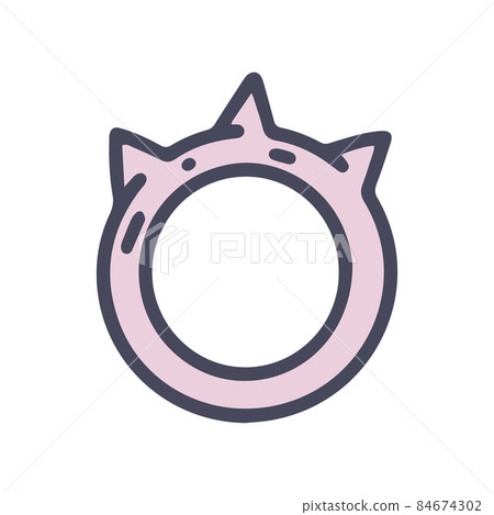 single finger knuckle color vector doodle simple icon 84674302
