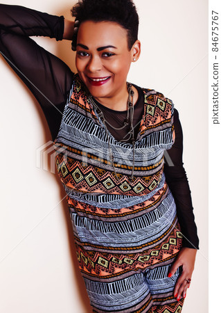 pretty stylish african american big mama woman well dressed. swag relax at home pretty stylish african american big mama woman well dressed. swag relax at home 84675767