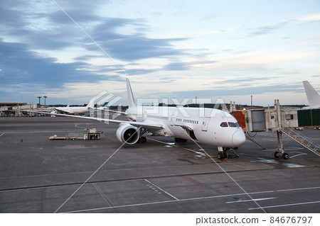 Airliner at an airport 84676797