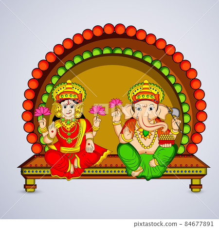 illustration of hindu festival Diwali 84677891