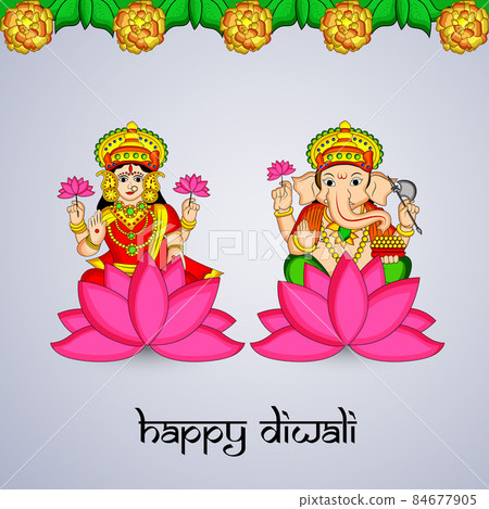 illustration of hindu festival Diwali illustration of hindu festival Diwali 84677905