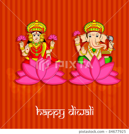 illustration of hindu festival Diwali illustration of hindu festival Diwali 84677925