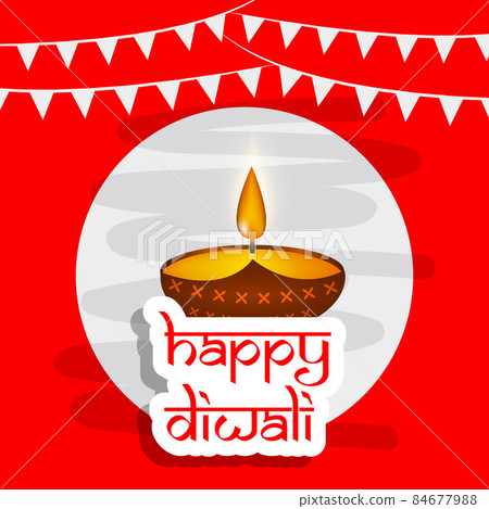 illustration of hindu festival Diwali 84677988