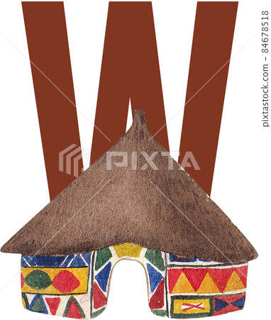 Native American Indian alphabet A-Z watercolor 84678518