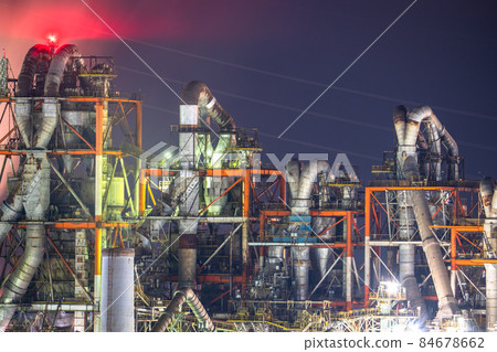 《Fukuoka Prefecture》 Kitakyushu factory night view, Kanda Town 《Fukuoka Prefecture》 Kitakyushu factory night view, Kanda Town 84678662