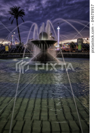 The Luna Park of Genoa fountain  84678957