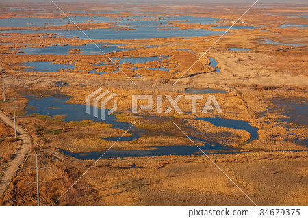 Aerial view of the West Crystal Unit Farmington Bay near airport 84679375