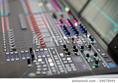 digital mixing console in a broadcasting studio 84679944