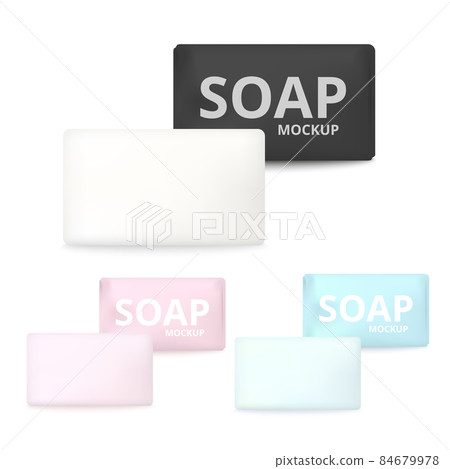 Cosmetic toilet soap detergent templates realistic vector illustration isolated. Cosmetic toilet soap detergent templates realistic vector illustration isolated. 84679978