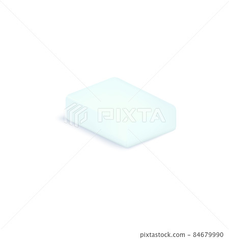 Cosmetic soap bar piece template, realistic vector illustration isolated. Cosmetic soap bar piece template, realistic vector illustration isolated. 84679990