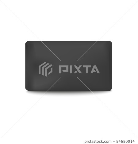 Black african soap of natural dirt or tar realistic vector illustration isolated. Black african soap of natural dirt or tar realistic vector illustration isolated. 84680014