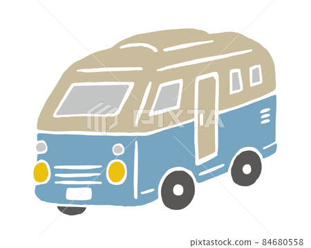 Camper retro vector illustration 84680558