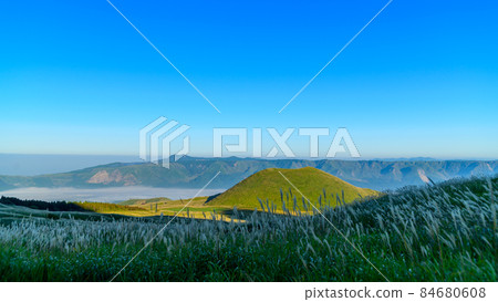 Refreshing nature "Road to Mt. Aso" Sea of clouds of Yonezuka Sea of clouds 84680608
