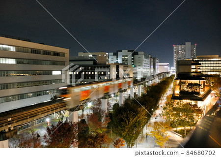 Tachikawa City, Tokyo Night View Tachikawa Stage Garden 84680702