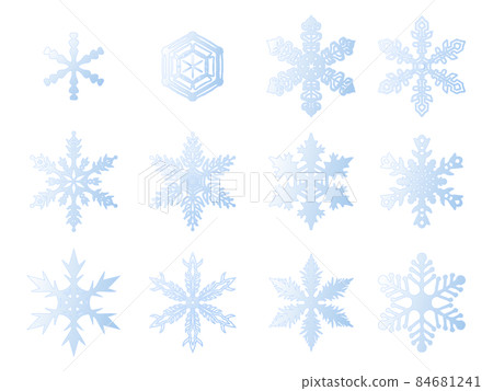 Snowflake set_gradation 84681241