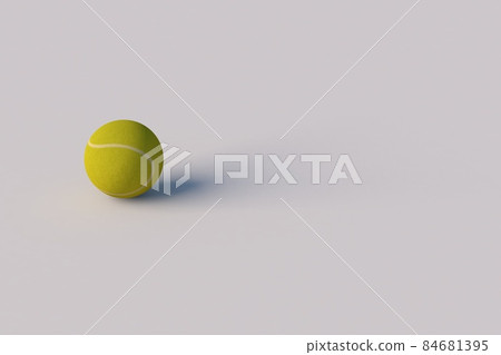 3D render Tennis ball on a white blank background 3D render Tennis ball on a white blank background 84681395