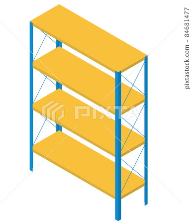 Logistics mail order Logistics image illustration Empty rack shelf Isometrics 84681477