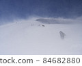 BC skiers and borders climbing the strong winds of Happo-one 84682880