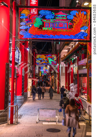《Nagasaki Prefecture》 Nagasaki Shinchi Chinatown / Night view 《Nagasaki Prefecture》 Nagasaki Shinchi Chinatown / Night view 84683688