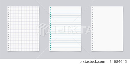 Paper page of notebook. 84684643