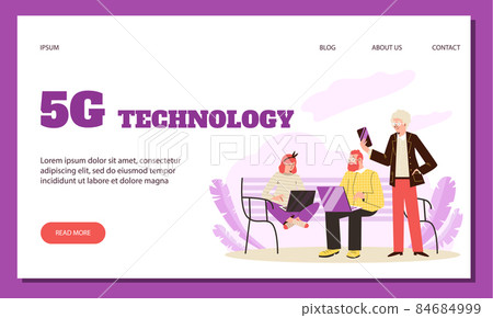 People with smartphones and mobile gadgets use 5g technology internet network. People with smartphones and mobile gadgets use 5g technology internet network. 84684999