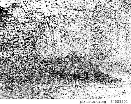 Black and white grunge. Distress overlay texture. Abstract surface dust and rough dirty wall background concept.  Distress illustration simply place over object to create grunge effect. Vector EPS10. 84685301