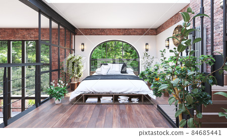 modern bedroom interior. modern bedroom interior. 84685441