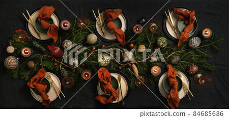 Christmas or New Year holiday dinner festive 84685686