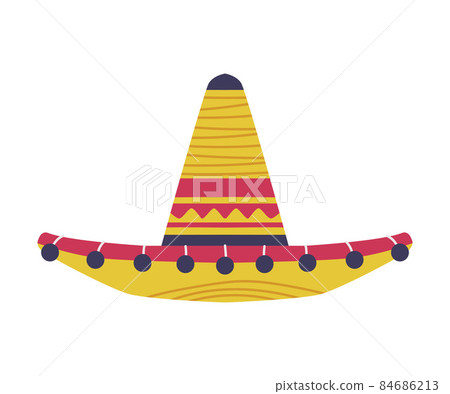 Sombrero Wide-brimmed Hat as Mexican Symbol Vector Illustration Sombrero Wide-brimmed Hat as Mexican Symbol Vector Illustration 84686213