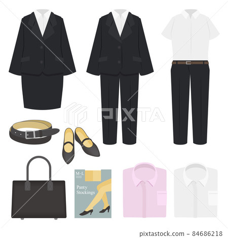 Illustration set of ladies' suit 84686218