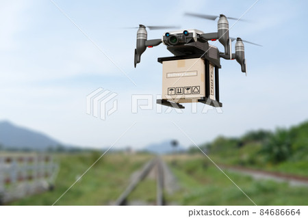 Drone technology engineering device industry flying in industrial logistic export import product home delivery service logistics shipping transport transportation to go new year 2022 84686664