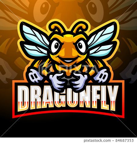 Dragonfly esport mascot logo design Dragonfly esport mascot logo design 84687353